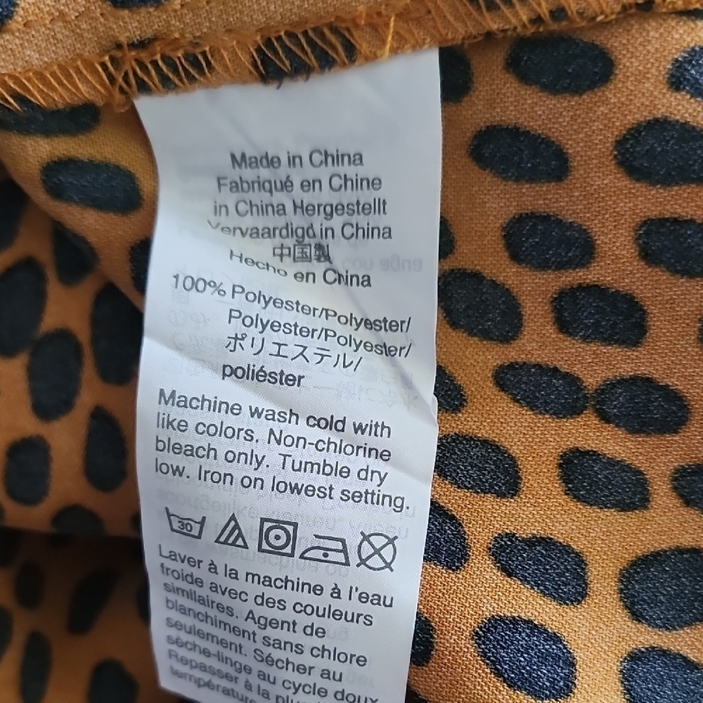 J.Crew NWT Leopard Print Wrap Dress Size 10 Short Sleeve V-Neck 100% Polyester - Picture 14 of 14